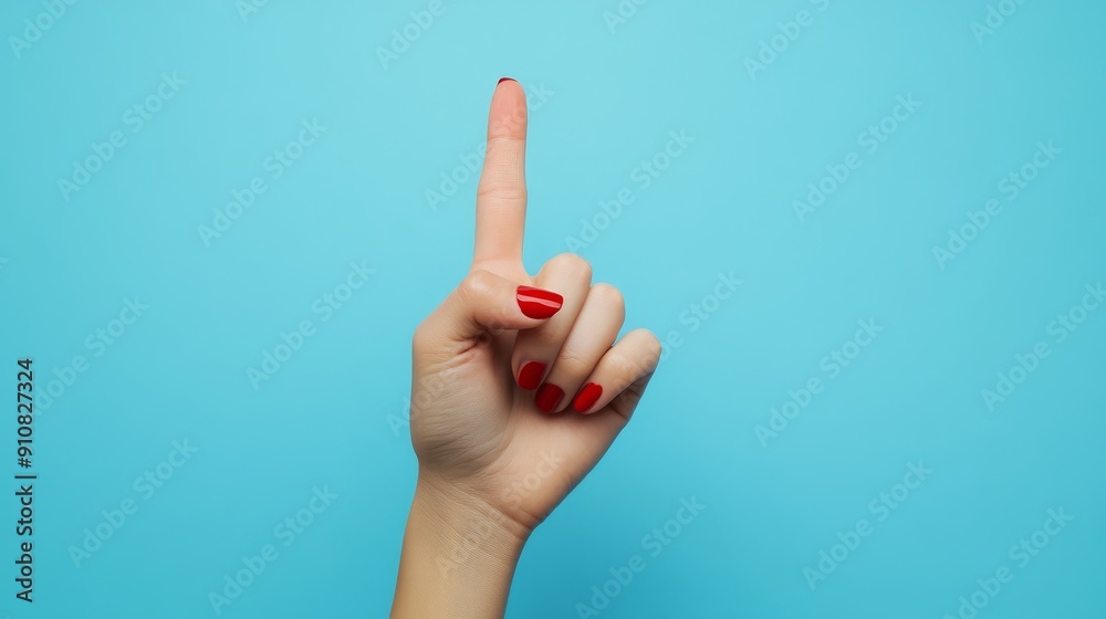 A gesture of photography to show/judge whether the food is delicious or delicious, solid blue studio background, A gesture of photography to show/judge whether the food is delicious or delicious, solid blue studio background,
