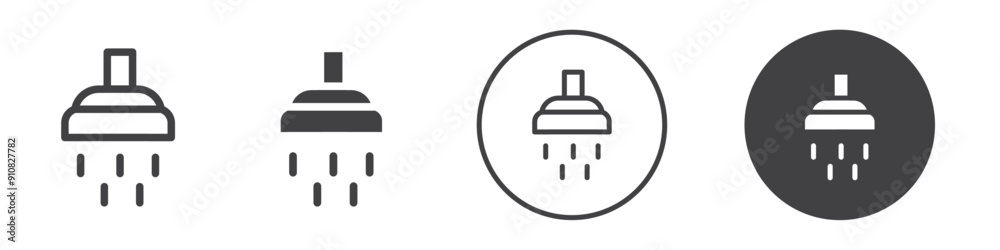 Shower icon Flat logo set collection Shower icon Flat logo set collection