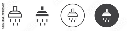 Shower icon Flat logo set collection