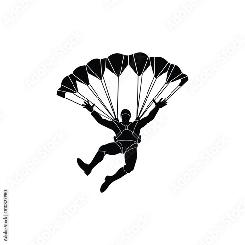 skydiving man silhouette

