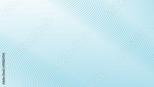 Sky Blue abstract background with curve line for backdrop or presentation