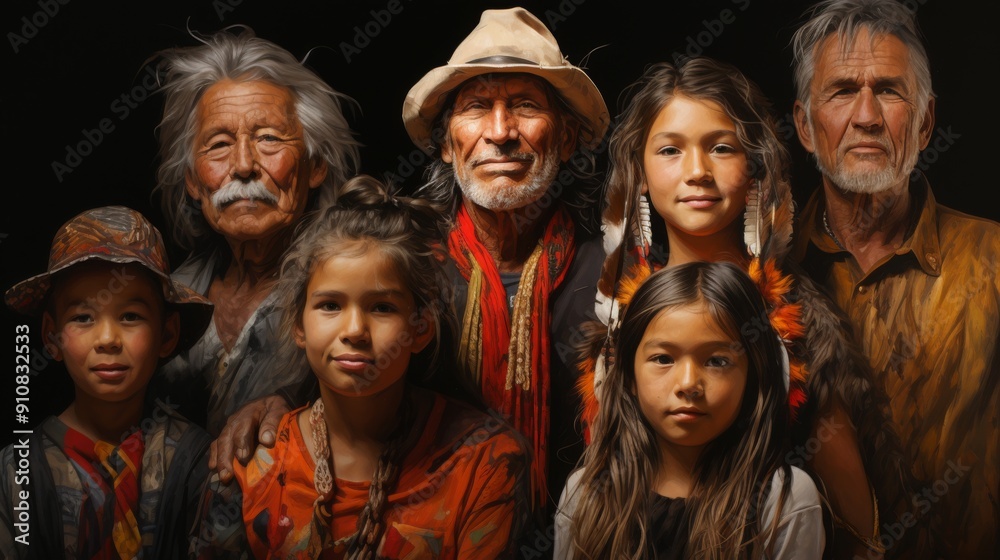 Portrait of a Native American Family Portrait of a Native American Family