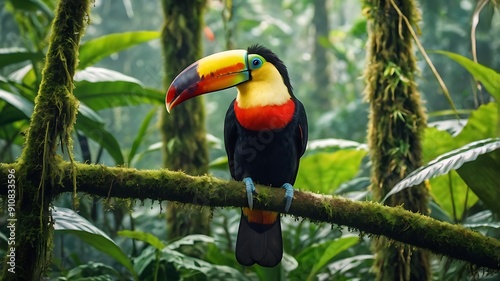 toucan on a branch photo