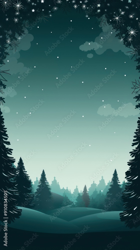 Obraz premium Christmas frame wallpaper green outdoors nature.