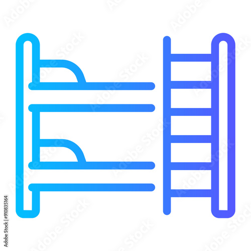 bunk bed Line Gradient Icon