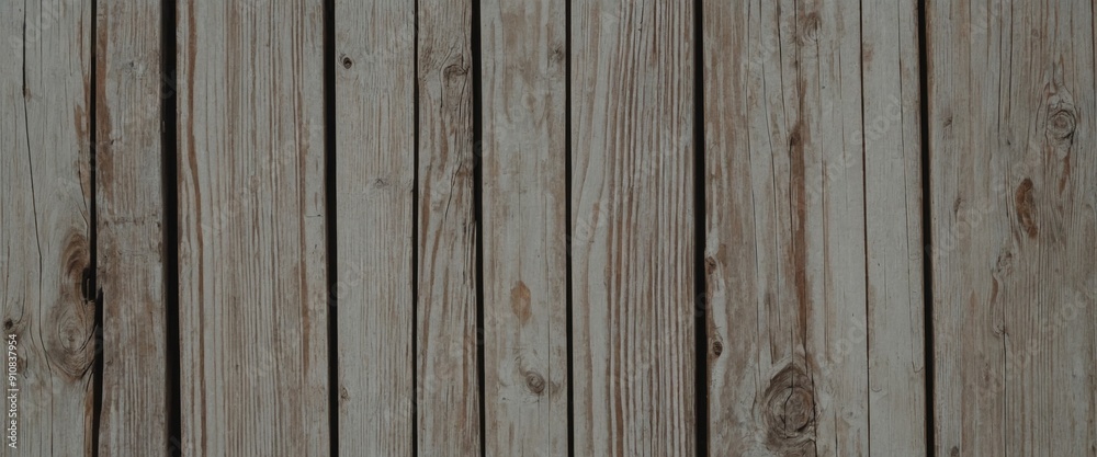 Fototapeta premium white wooden fence panel background old wood as a board.