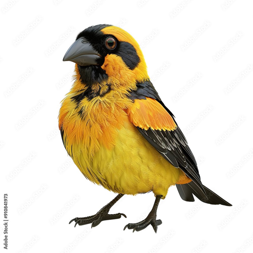 Fototapeta premium yellow and red bird