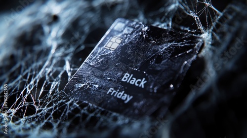 Black Friday Credit Card Trapped in a Web