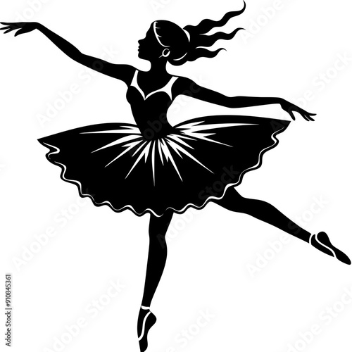 silhouette of a ballerina