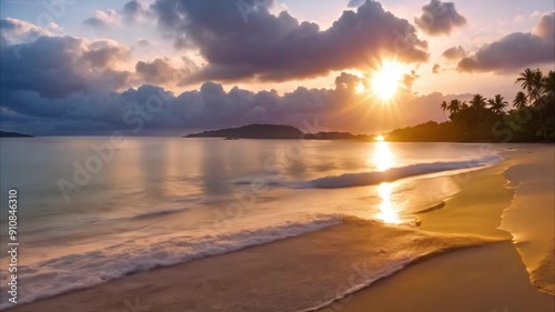 Tropical scene Sunrise Time Lapse