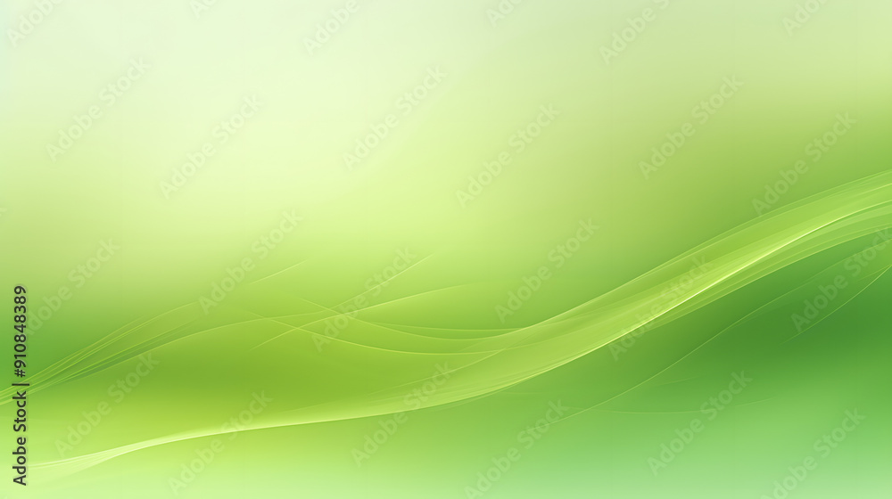 Obraz premium Soft green lime color light blurred banner background