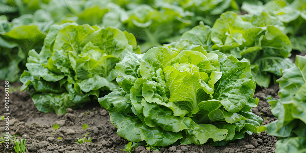 Fresh Lettuce Growing in a Garden Fresh Lettuce Growing in a Garden