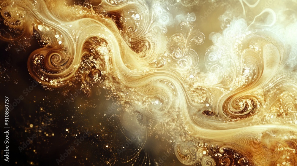 Abstract Golden Swirls and Spirals Abstract Golden Swirls and Spirals