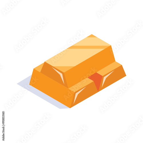 A captivating icon of gold bars, modern gold ingots vector design, finance related concept icon