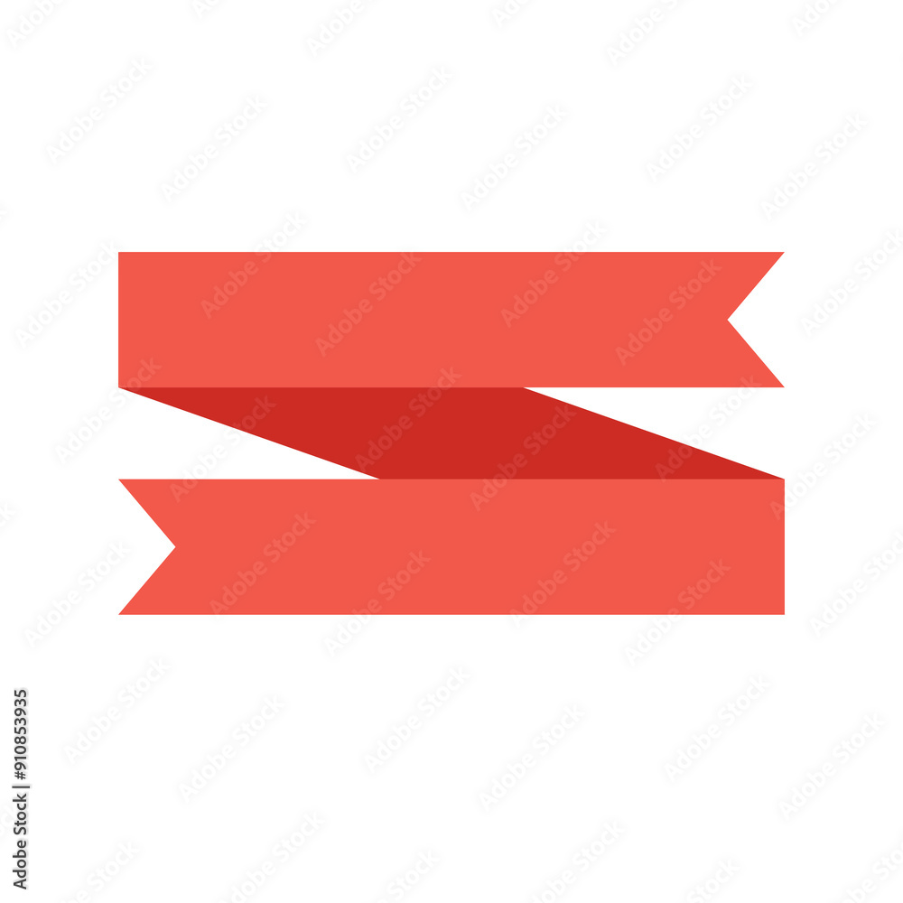 Red ribbon banner Red ribbon banner