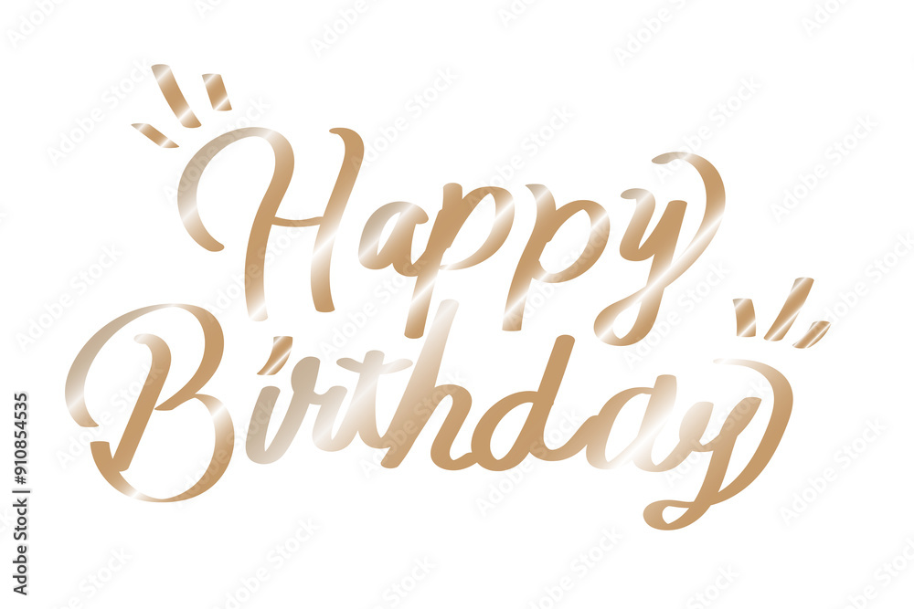 Fototapeta premium HAPPY BIRTHDAY GOLD