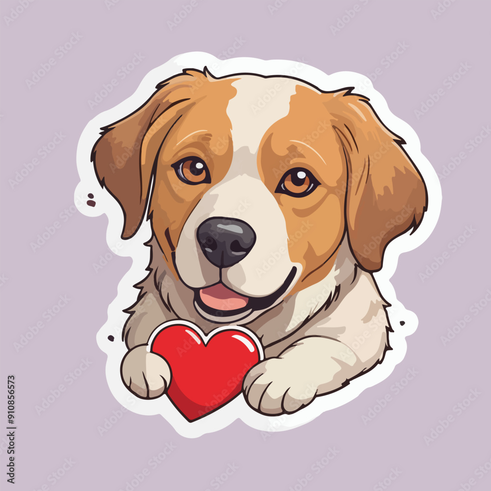 Dog Sticker Illustration Dog Sticker Illustration