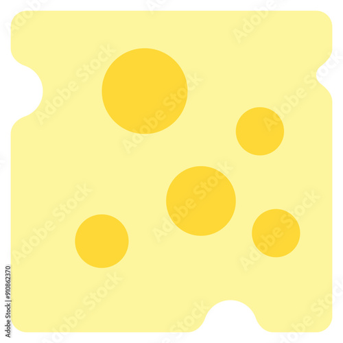 Cheese Icon in Flat Style