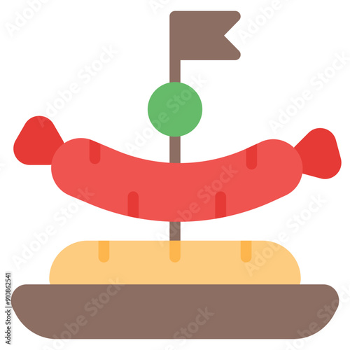 Tapas Icon in Flat Style