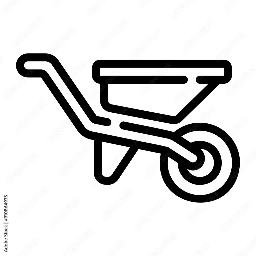wheelbarrow Line Icon wheelbarrow Line Icon