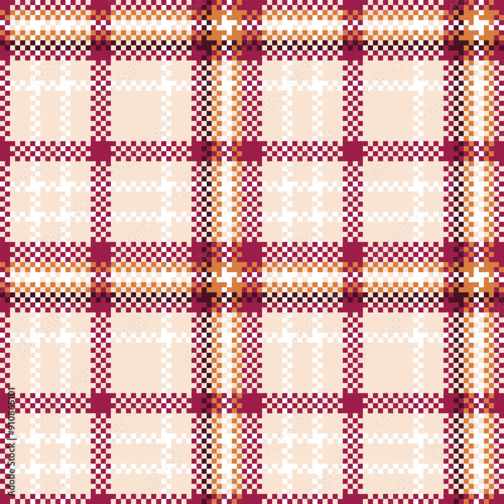 Scottish Tartan Plaid Seamless Pattern, Gingham Patterns. Traditional Scottish Woven Fabric. Lumberjack Shirt Flannel Textile. Pattern Tile Swatch Included.