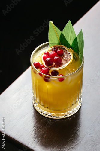 a summer refreshing alcoholic cocktail . bar menu