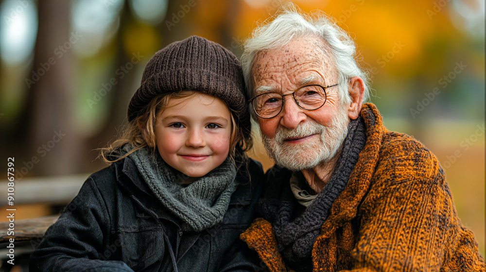 Heartwarming Family Bond: Grandparents Sharing Stories with Grandchildren