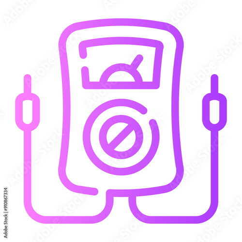 voltmeter Line Gradient Icon