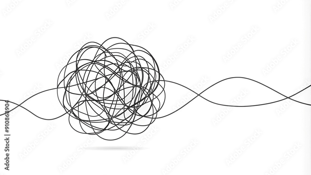A Tangled Web of Solutions: Abstract Line Art Depicting Problem-Solving AI Generated A Tangled Web of Solutions: Abstract Line Art Depicting Problem-Solving AI Generated