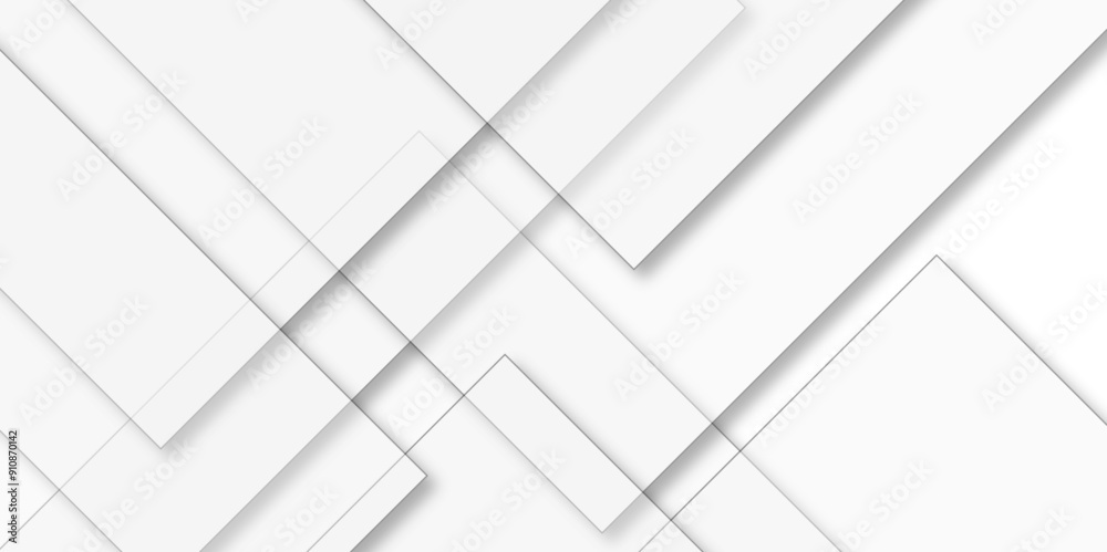 White geometric overlapping square pattern. Vector illustration technology background with shadow. Modern minimal and clean white background with realistic line. light silver background modern design. White geometric overlapping square pattern. Vector illustration technology background with shadow. Modern minimal and clean white background with realistic line. light silver background modern design.
