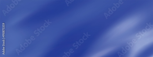 Abstract blue gradient background. Minimalistic subtle wavy silk texture. 3D vector illustration.