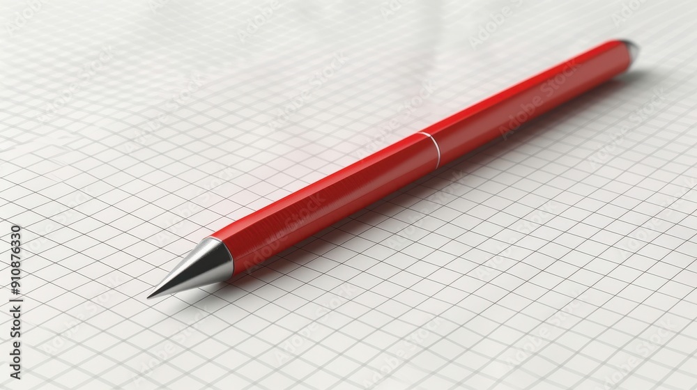 Graph paper, 3D illustration, realistic, isolated on white background Graph paper, 3D illustration, realistic, isolated on white background