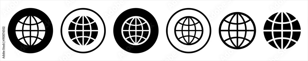 High resolution globe or website icon set isolated on transparent background. design element for Website, app, business card, cv High resolution globe or website icon set isolated on transparent background. design element for Website, app, business card, cv