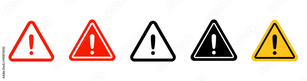 Caution alarm set. Danger sign collection. STOP sign. Warning stop signs. Vector illustration Caution alarm set. Danger sign collection. STOP sign. Warning stop signs. Vector illustration