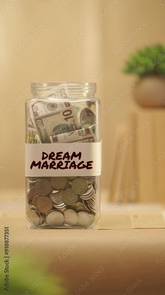 VERTICAL VIDEO OF PERSON SAVING MONEY FOR DREAM MARRIAGE VERTICAL VIDEO OF PERSON SAVING MONEY FOR DREAM MARRIAGE