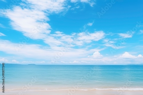 Wallpaper Mural Panorama of clear sky background for summer vacation concept at ocean and summer sea water with sunlight of beautiful cloudy sky with generative ai Torontodigital.ca