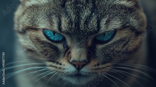 Blue-eyed cat portrait