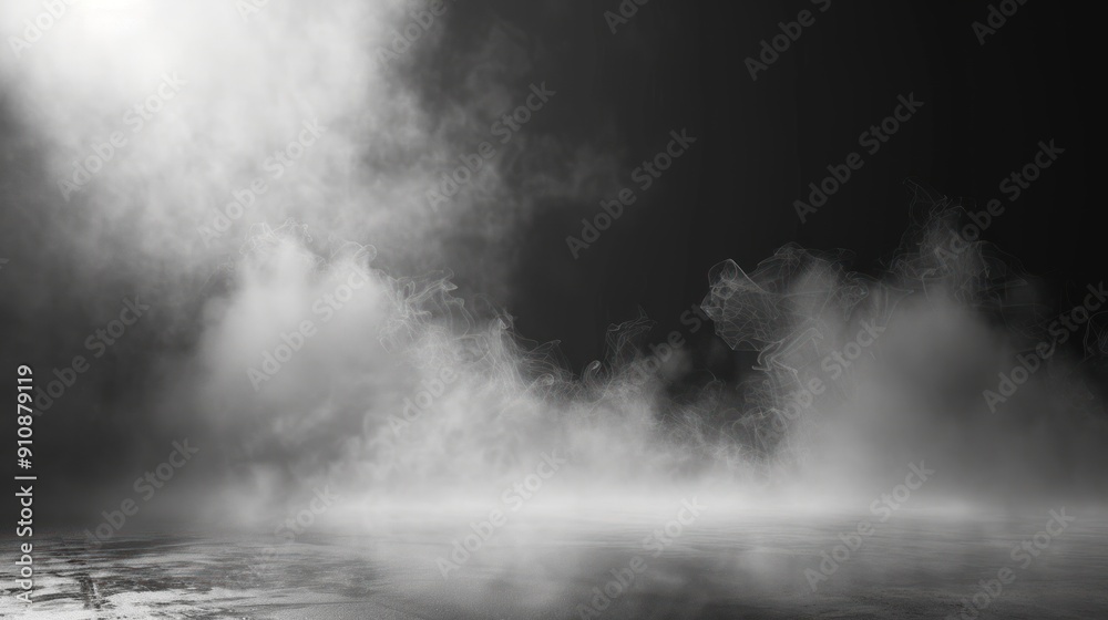 Smoke and Mist on a Dark Background Smoke and Mist on a Dark Background