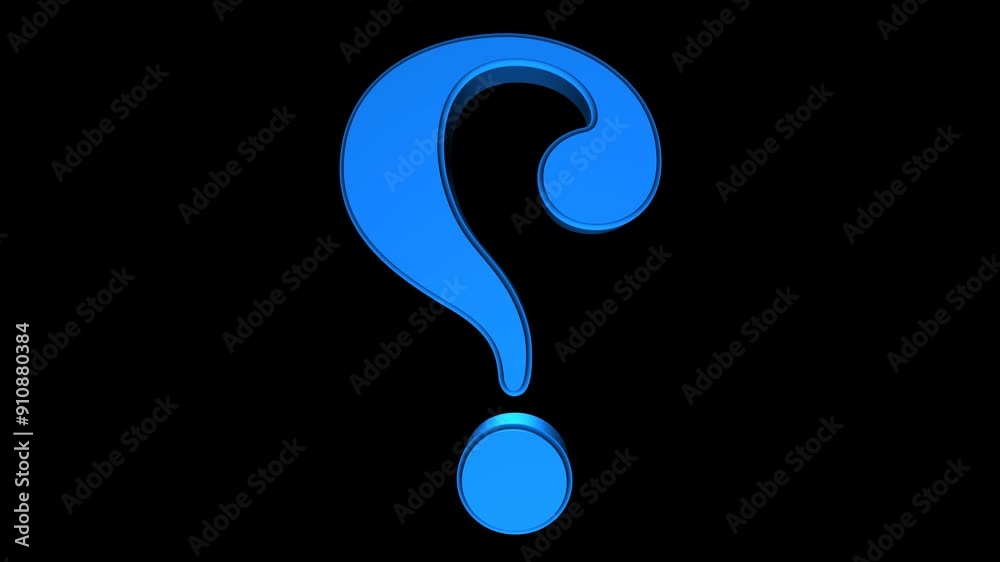 はてなマーク クエスチョンマークがくるくる回るアニメーション素材 モーショングラフィックス
