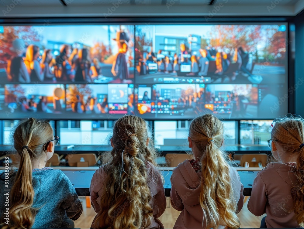 Students Viewing Large Display Screens Students Viewing Large Display Screens