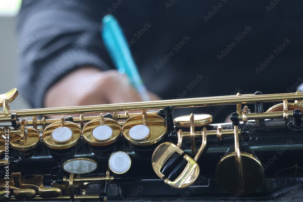 Fototapeta premium playing the saxophone