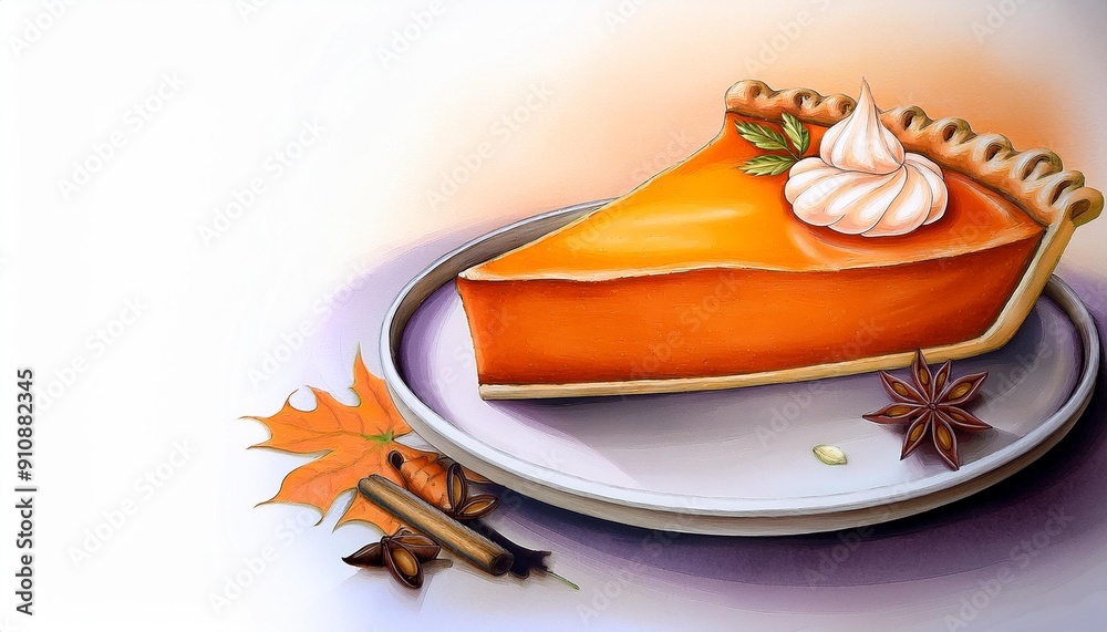 水彩画のパンプキンパイとコピースペース(watercolor pumpkin pie and copy space)
水彩画のパンプキンパイとコピースペース(watercolor pumpkin pie and copy space)