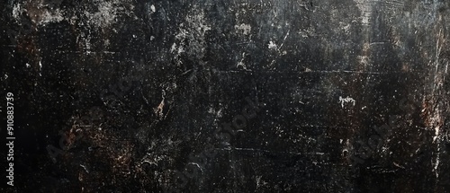 Overlay of screen burn marks texture, on black background, Generative AI