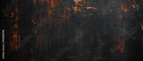 Overlay of screen burn marks texture, on black background, Generative AI