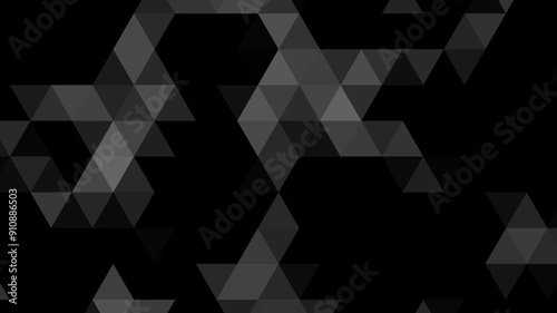 Black and grey geometric gradient abstract mosaic background animation