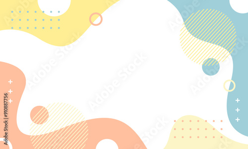 Abstract Vector Geometric Background. Wallpaper illustrations backdrop in pastel colors. Suitable for covers, poster designs, templates, banners and others