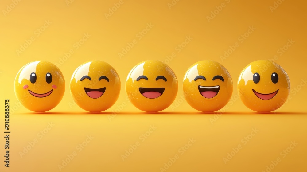 Set Icon Emoji of Yellow glossy 3d emotions face with Joy, happy and fun,sad,laugh,sleep,in love,Yellow balls with faces with different moods, Emotion expression, Vector illustration. Set Icon Emoji of Yellow glossy 3d emotions face with Joy, happy and fun,sad,laugh,sleep,in love,Yellow balls with faces with different moods, Emotion expression, Vector illustration.