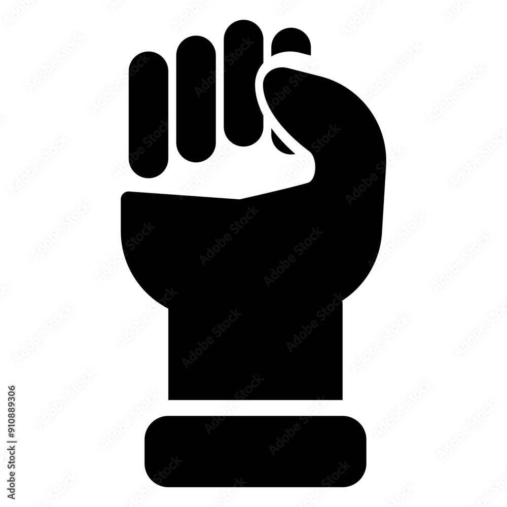 Protest Icon in Solid Style