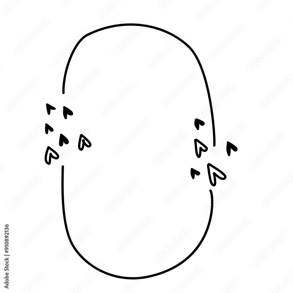 illustration floral frame plant natural elements decoration drawing art design icons