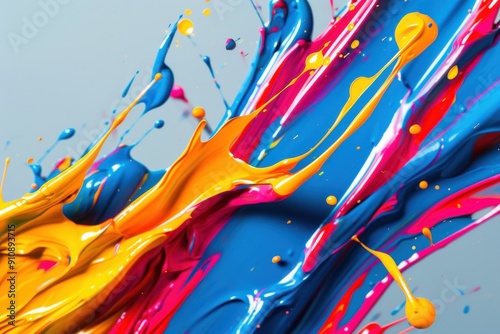 Colorful paint streaks - ultra clear wallpaper photo